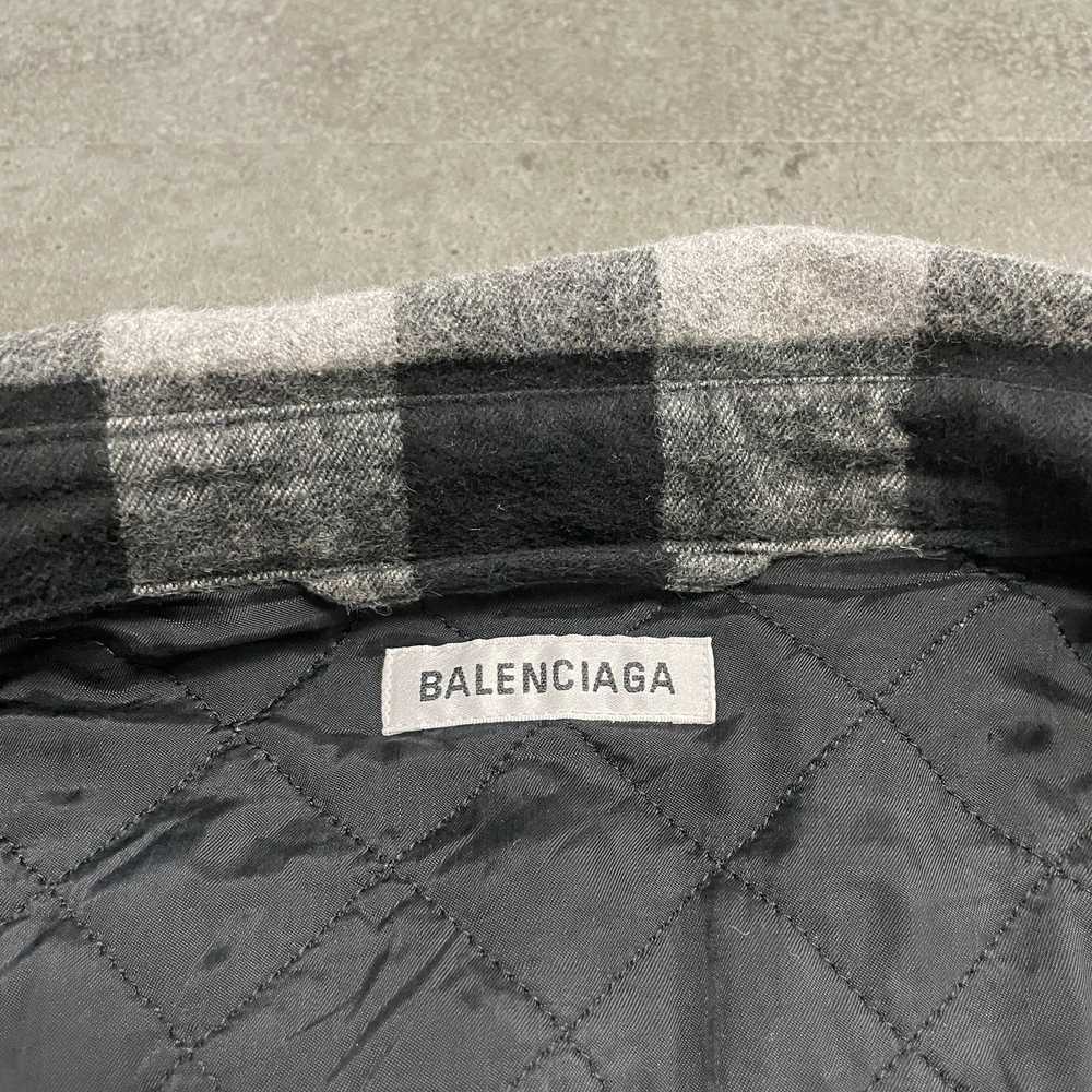 Balenciaga Balenciaga Swing Flannel Shirt Jacket - image 4