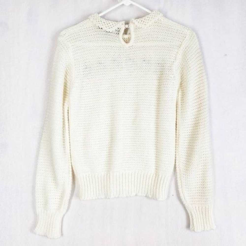 Vintage 80's Grandmacore Sweater Cream Extra Small - image 4