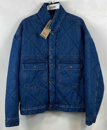 Levi's Blue Quilted Denim Jacket - Size Large - image 1