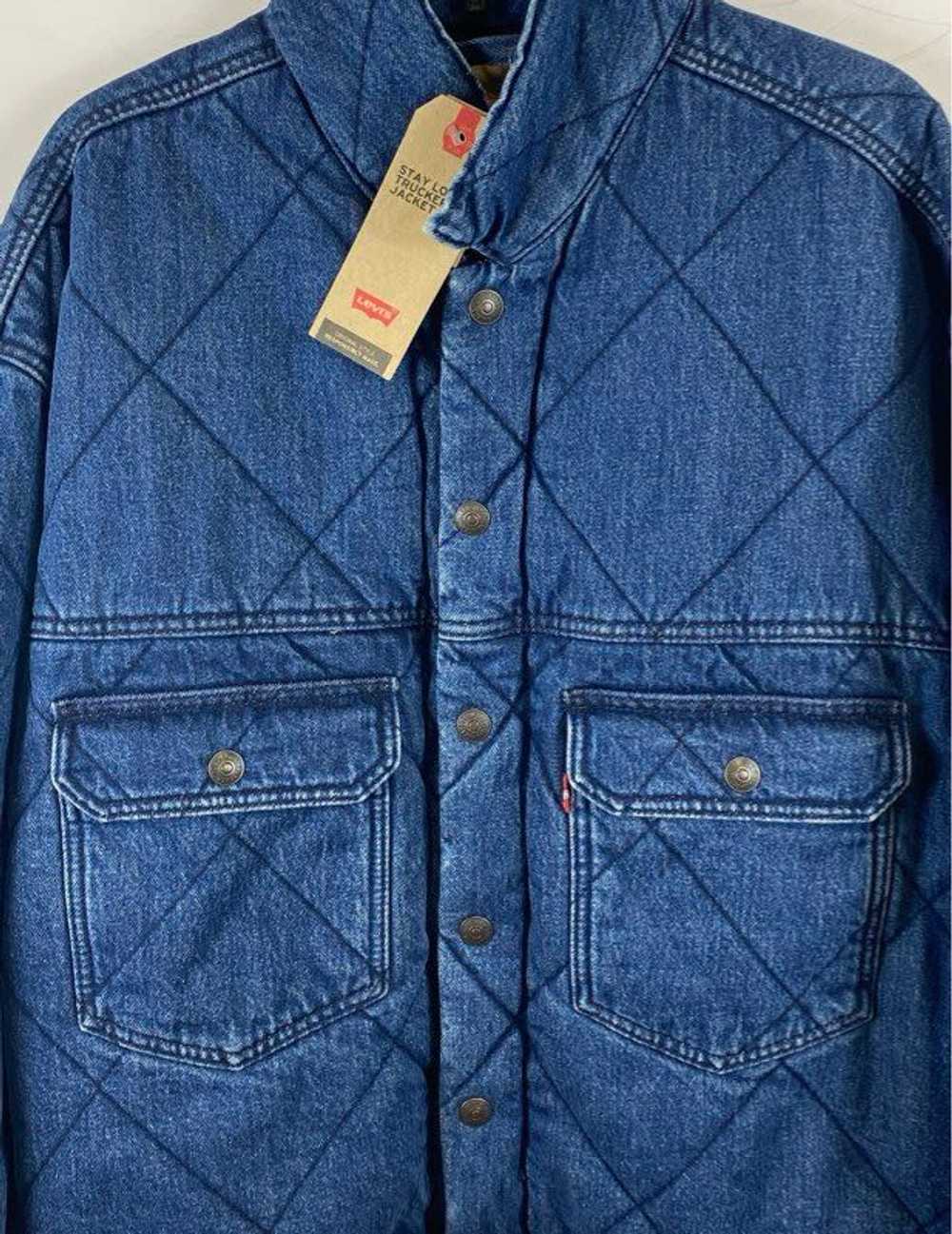 Levi's Blue Quilted Denim Jacket - Size Large - image 6