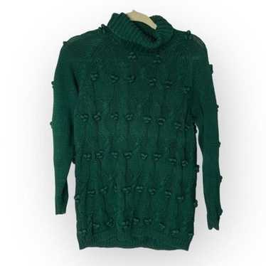 Boundary Waters Forest Green turtleneck Sweater S… - image 1