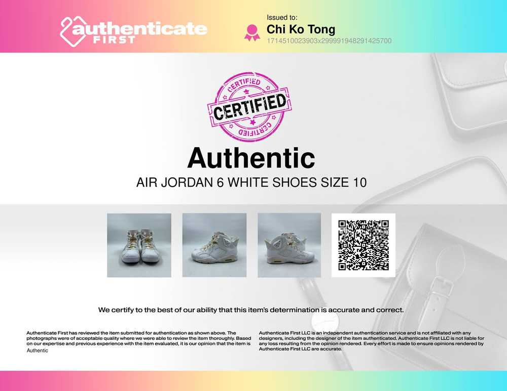 Nike Air Jordan 6 White Athletic Shoe Women 10 - image 8