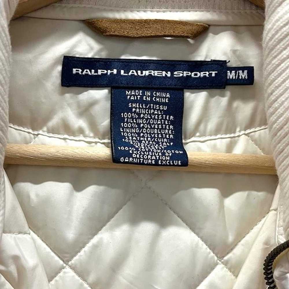 ralph lauren white jacket jockey club puffer vest… - image 3