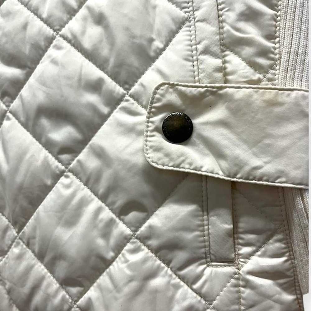 ralph lauren white jacket jockey club puffer vest… - image 4