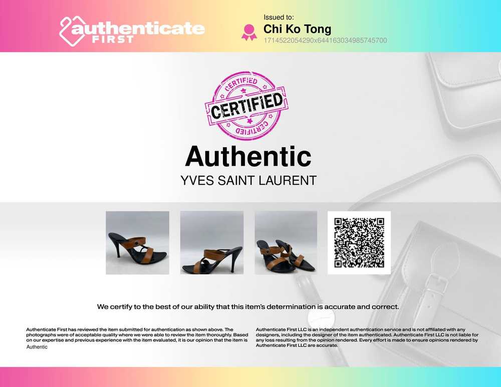 Authentic Yves Saint Laurent Brown Heel W 10 - image 8