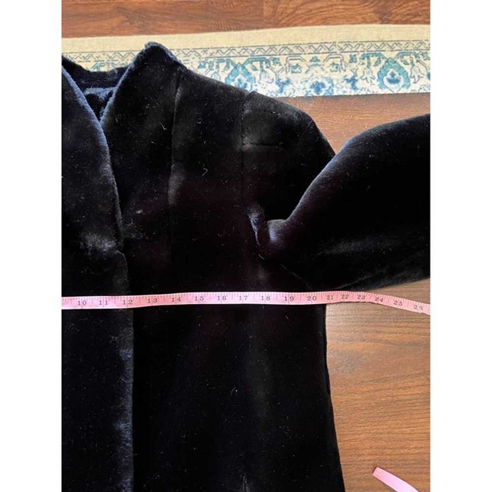 Vintage Jordache Black Vegan Faux Fur Coat Mob Wi… - image 6