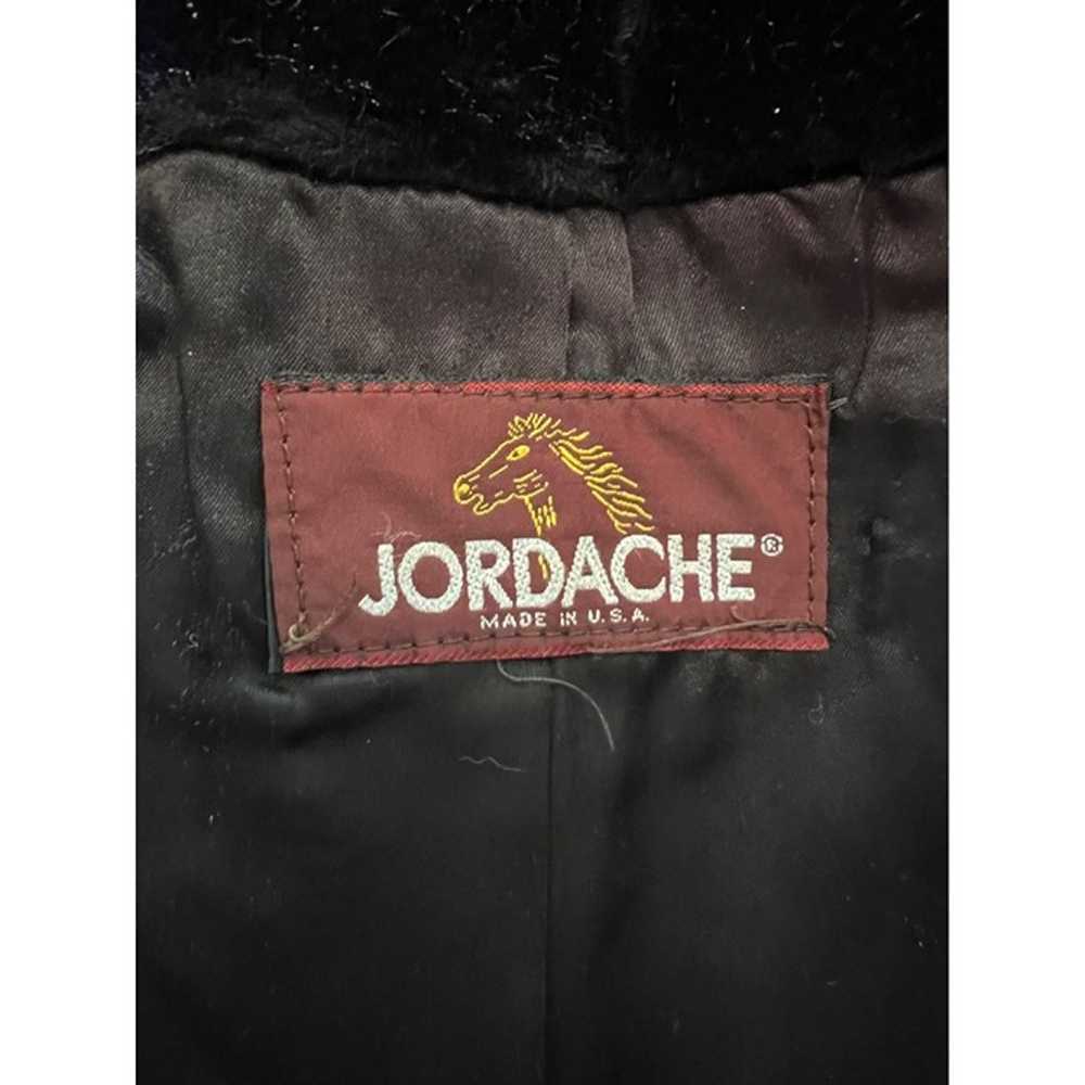 Vintage Jordache Black Vegan Faux Fur Coat Mob Wi… - image 9