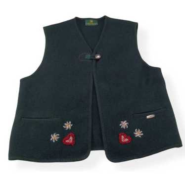 Giesswein Wool One Button Green Vest 38