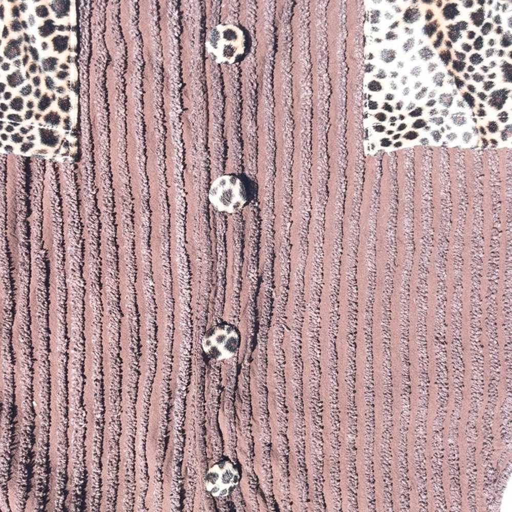 vintage brown cheetah print vest - image 4
