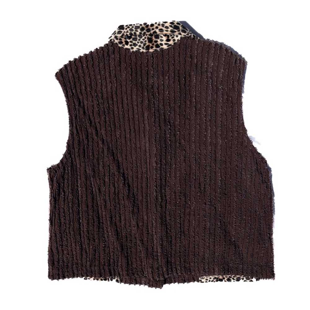 vintage brown cheetah print vest - image 5
