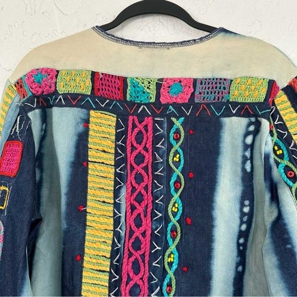 SANDY STARKMAN VTG Jacket Large Boho Artsy Art to… - image 9