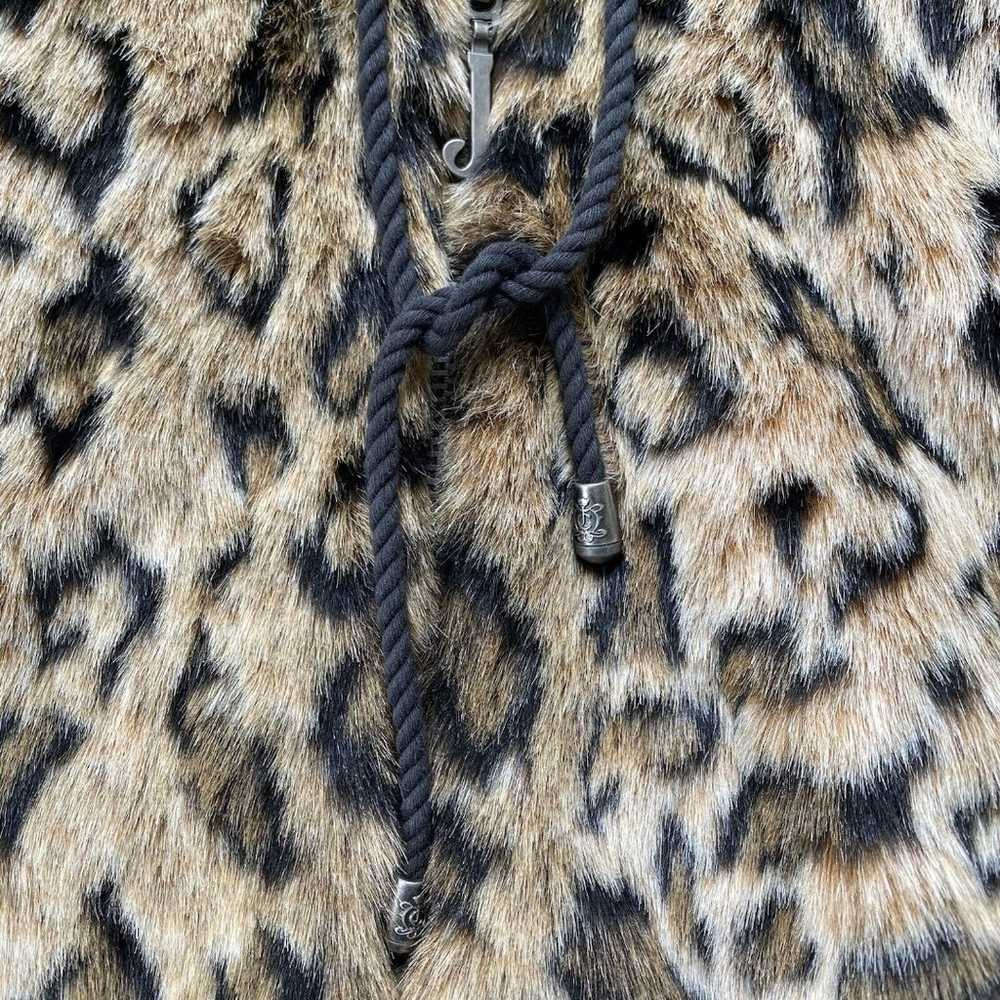 Vintage Juicy Couture Women Faux Fur & Knit Hoode… - image 12