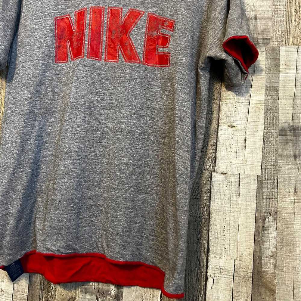 Vintage 80s Nike T-Shirt Dunk Dome OG Blue Tag Sw… - image 4