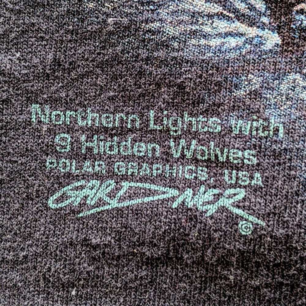 Vintage Hidden Wolves Graphic T-Shirt Men’s L Nor… - image 9