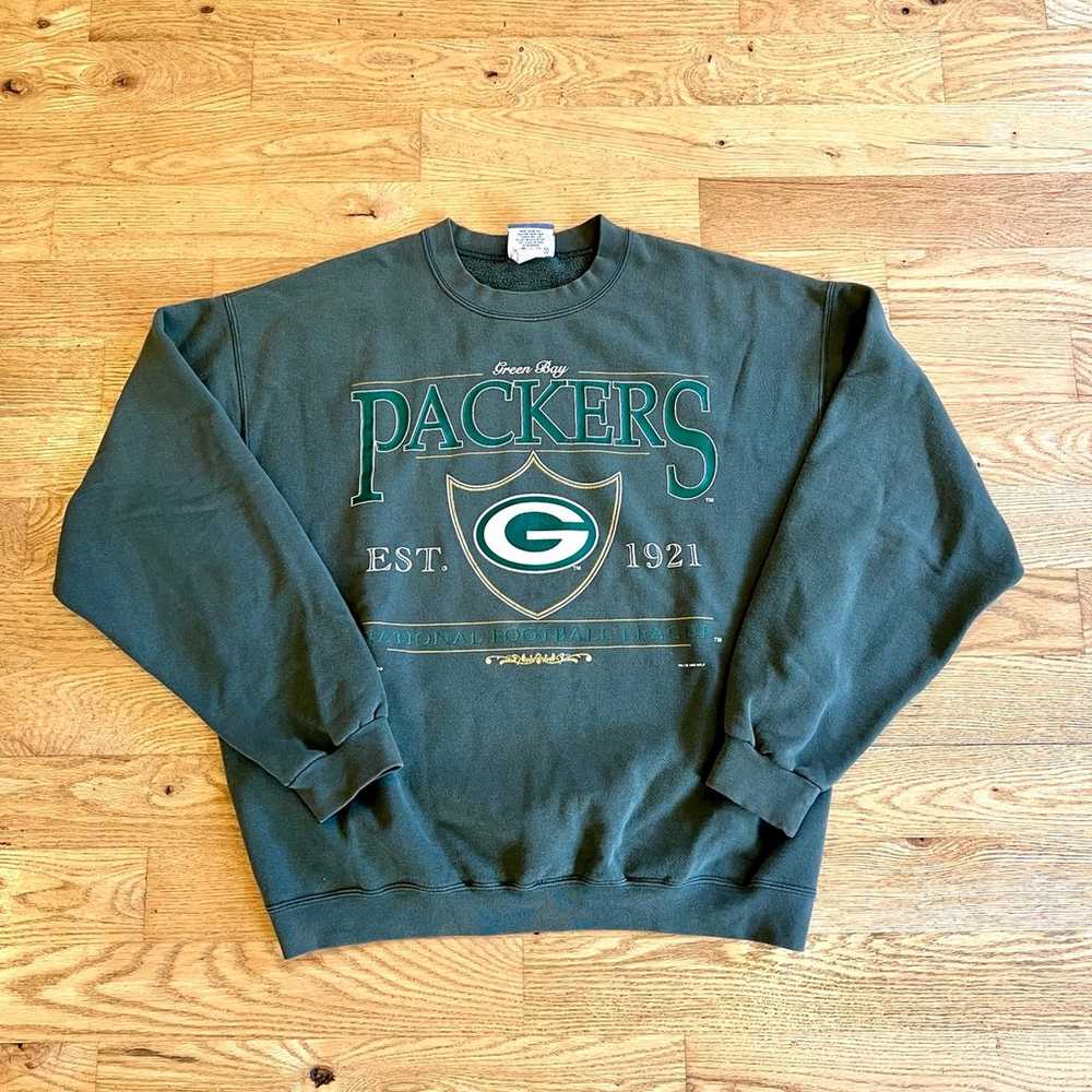 Vintage Green Bay Packers Sweatshirt Mens Size La… - image 1