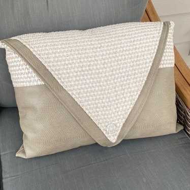 Custom-Made High End Faux Leather & Fabric Accent… - image 1