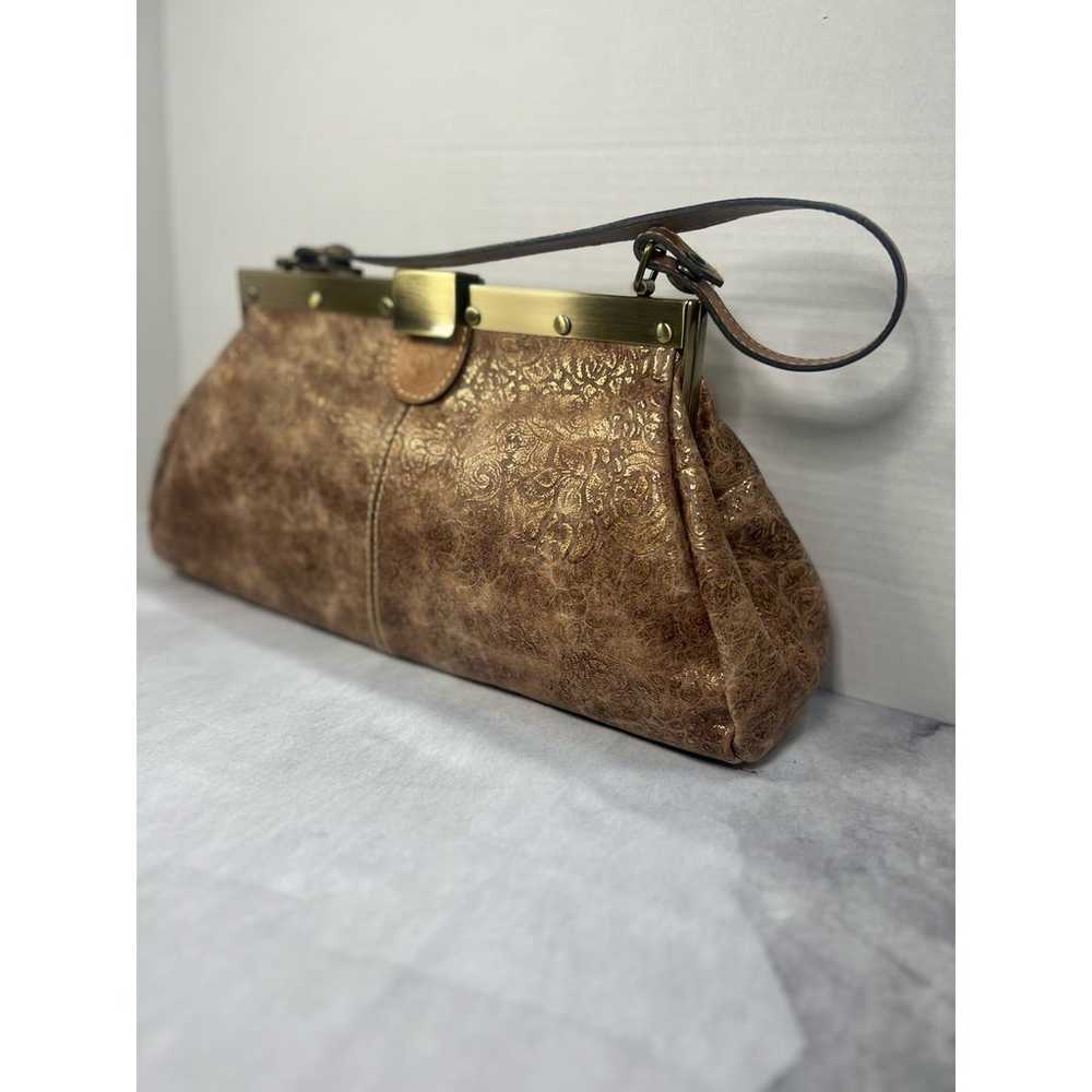 Patricia Nash Brown/Gold Shoulder Handbag Crossbo… - image 3