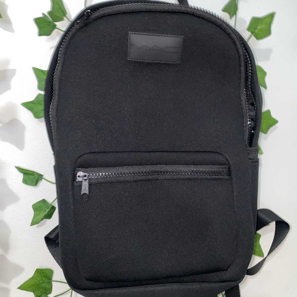 NWOT MAC cosmetics black neoprene backpack - image 2