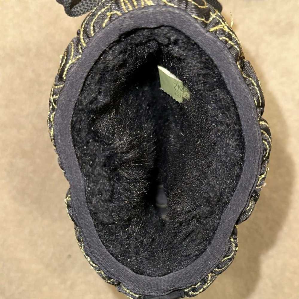 Timberland Boots Black Yellow Midcalf Faux Fur Li… - image 5