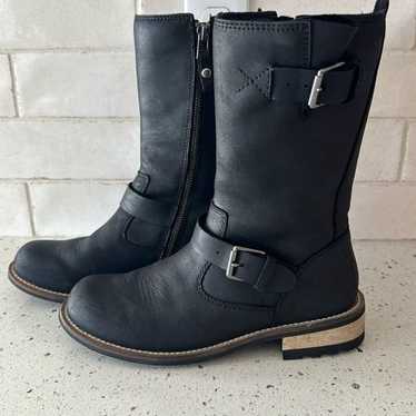 Kodiak Alcona Black Leather Moto Boots Waterproof 