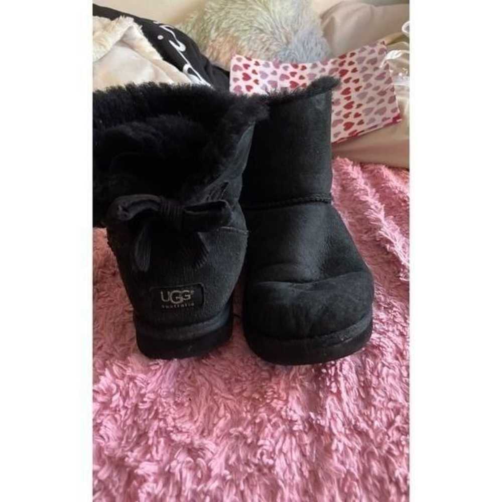 ugg black mini Bailey corderoy bow boots sheepski… - image 6