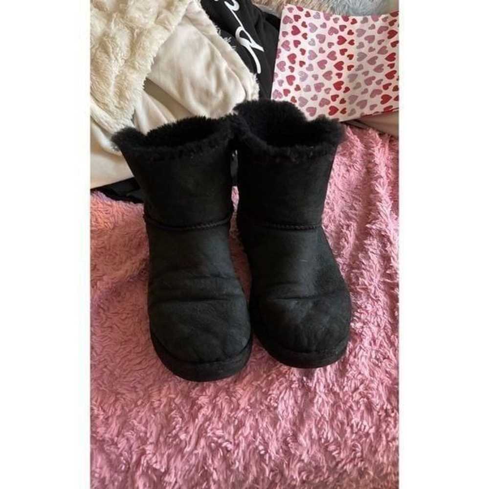 ugg black mini Bailey corderoy bow boots sheepski… - image 7