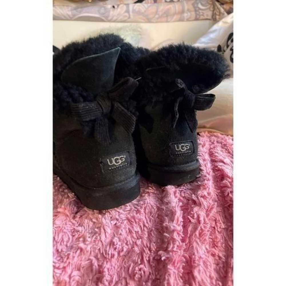 ugg black mini Bailey corderoy bow boots sheepski… - image 8