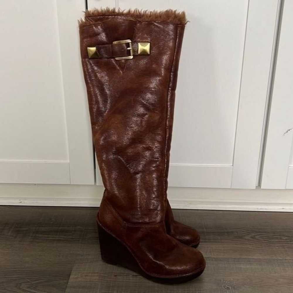 Michael Kors Calista Brown Faux Fur Lined Boots, … - image 10