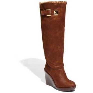 Michael Kors Calista Brown Faux Fur Lined Boots, … - image 1