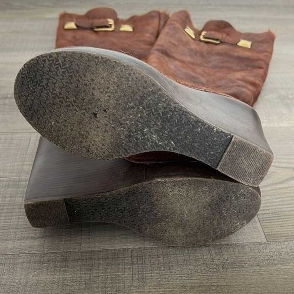 Michael Kors Calista Brown Faux Fur Lined Boots, … - image 7