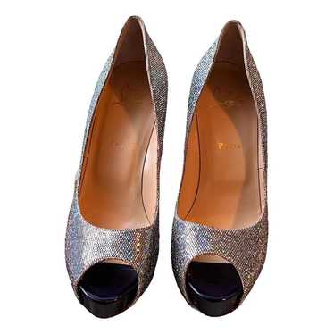 Christian Louboutin Lady Peep glitter heels