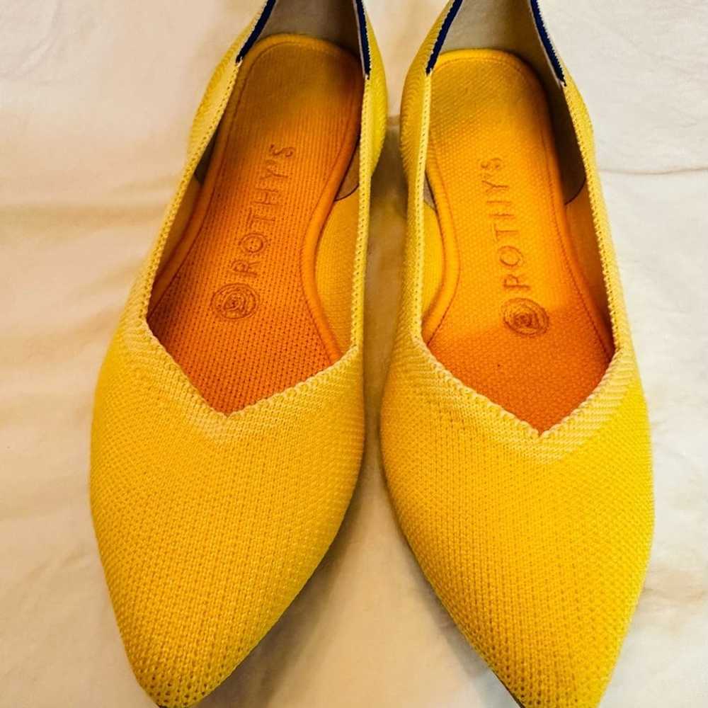 Rothy’s The Point Marigold Yellow Point Toe Flats… - image 4