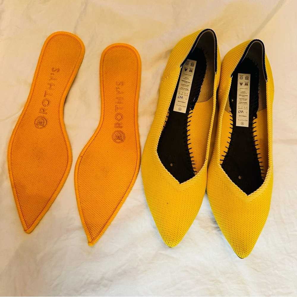 Rothy’s The Point Marigold Yellow Point Toe Flats… - image 5
