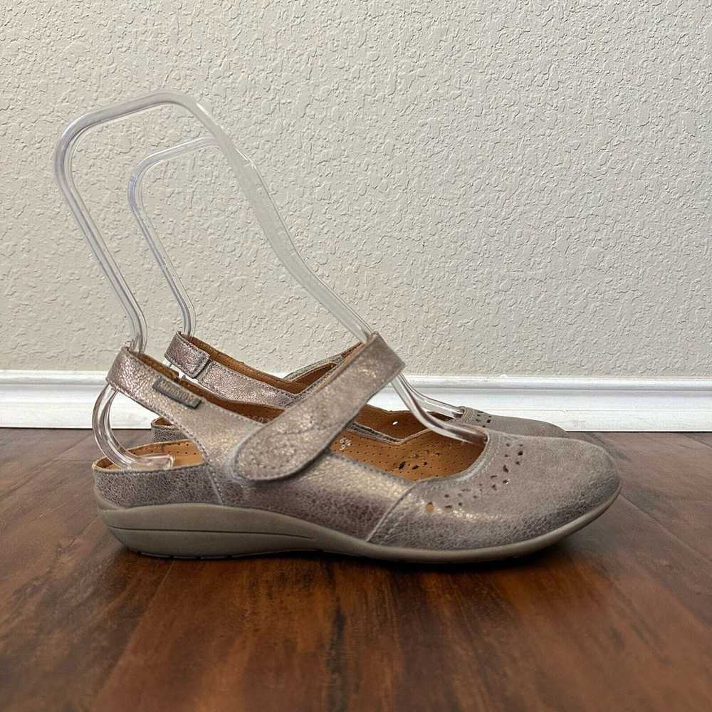 MEPHISTO Slingback Mary Jane Flats in Metallic Br… - image 1