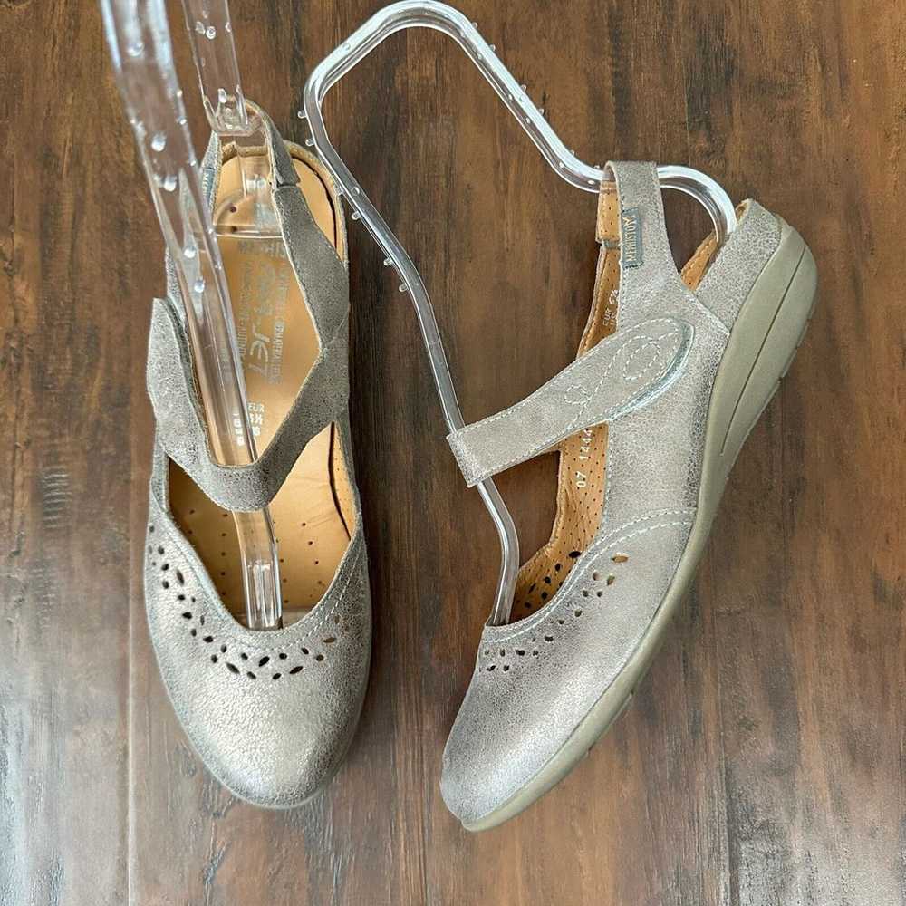 MEPHISTO Slingback Mary Jane Flats in Metallic Br… - image 2