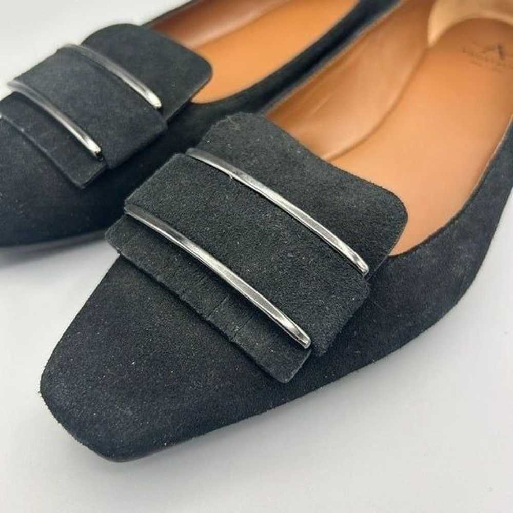 Women's Aquatalia Size 7 Black Suede Flats Loafer… - image 2
