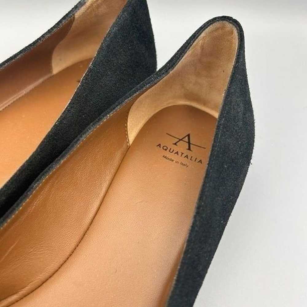 Women's Aquatalia Size 7 Black Suede Flats Loafer… - image 3