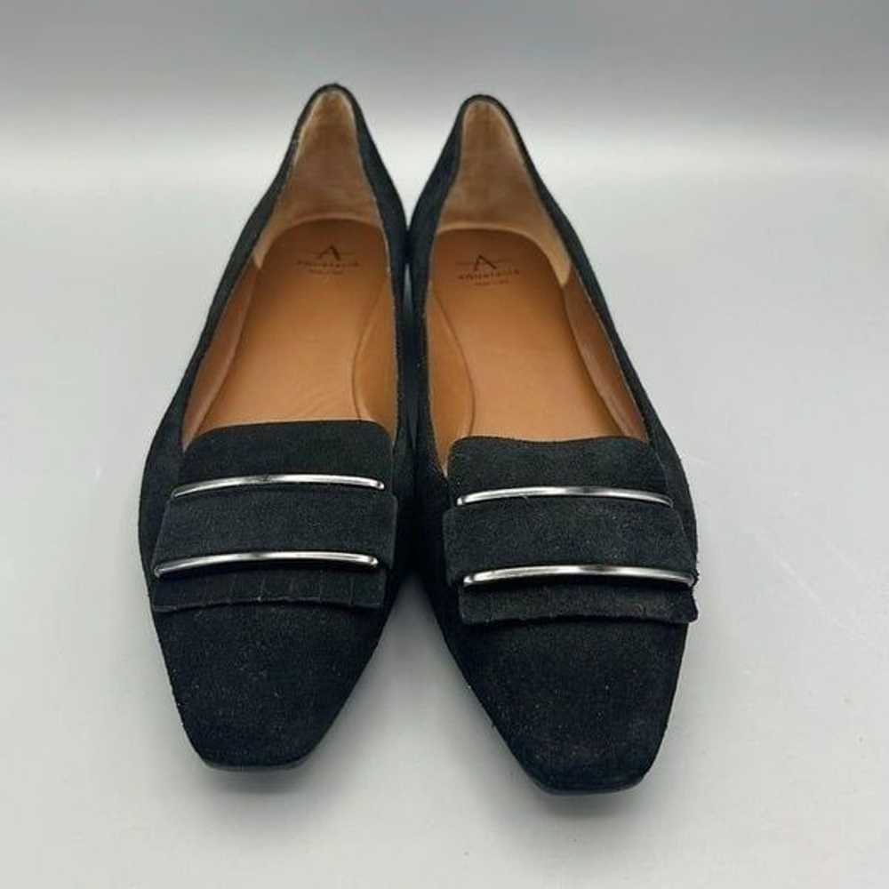 Women's Aquatalia Size 7 Black Suede Flats Loafer… - image 4