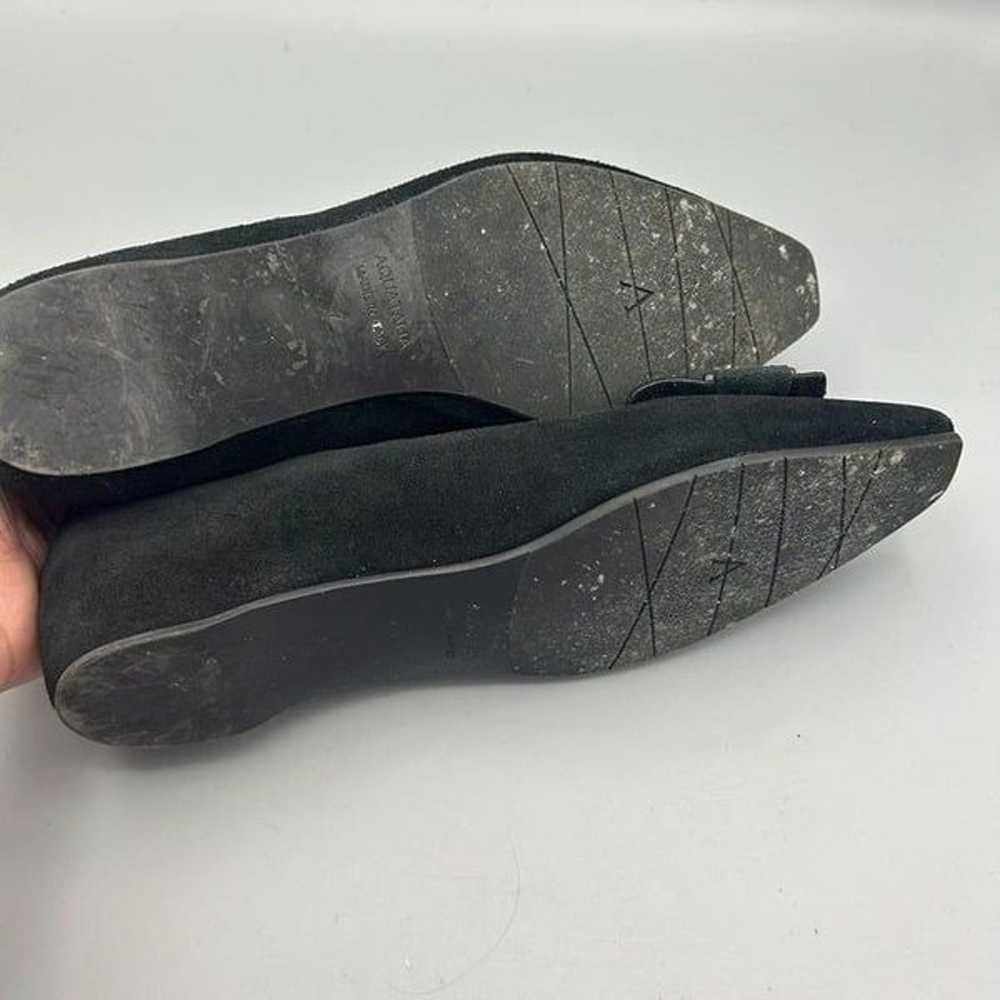 Women's Aquatalia Size 7 Black Suede Flats Loafer… - image 7