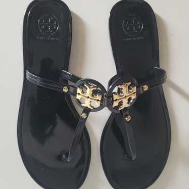 Tory Burch Mini Miller Jelly Black Thong Sandals … - image 1