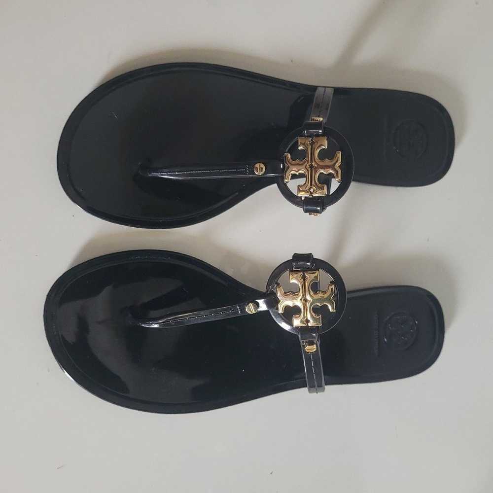 Tory Burch Mini Miller Jelly Black Thong Sandals … - image 2