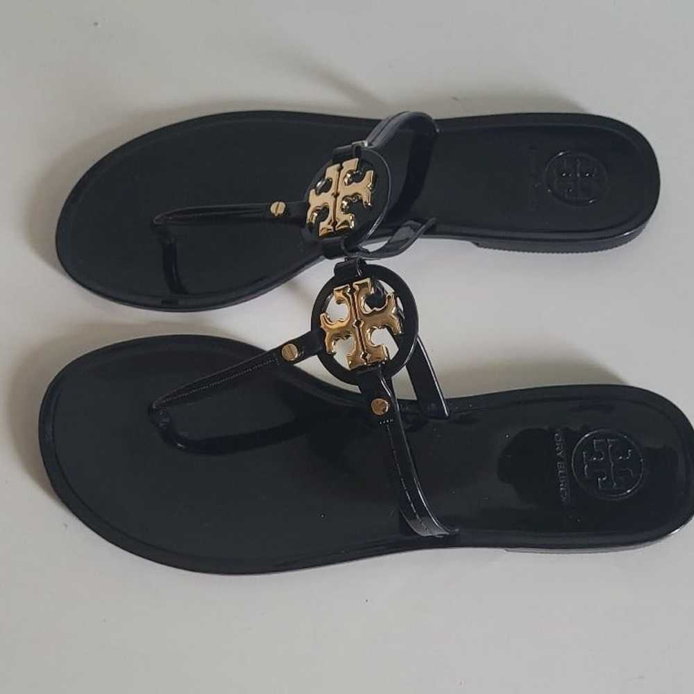 Tory Burch Mini Miller Jelly Black Thong Sandals … - image 3