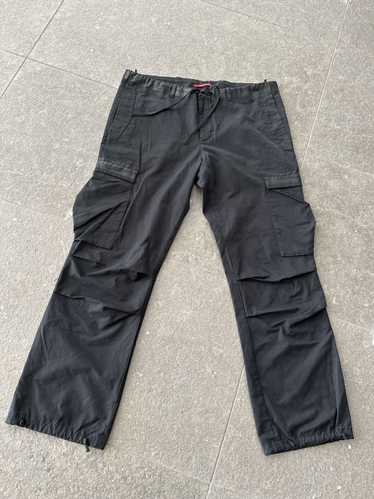 Prada Almost New, Black Cargo Pants with Drawstrin