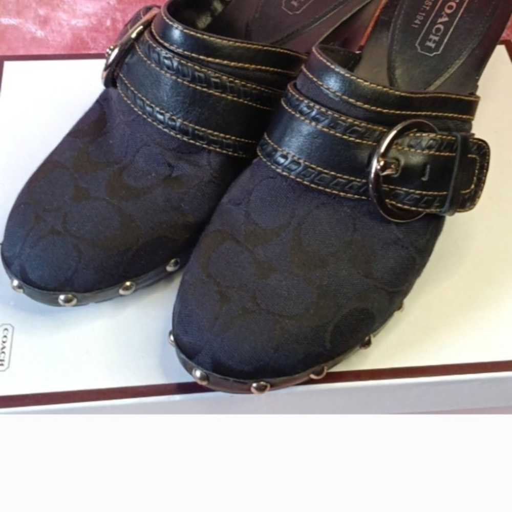 Coach Black Signature Heel Shoes size 9 - image 1