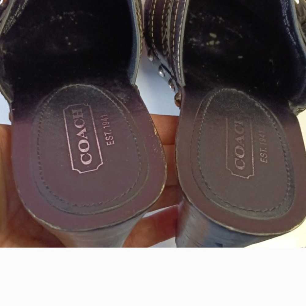 Coach Black Signature Heel Shoes size 9 - image 4