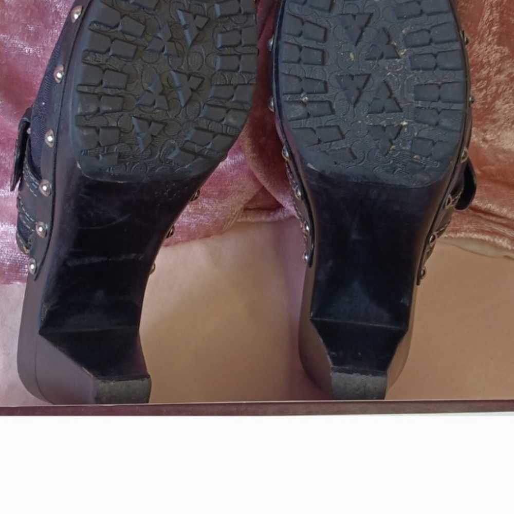 Coach Black Signature Heel Shoes size 9 - image 5