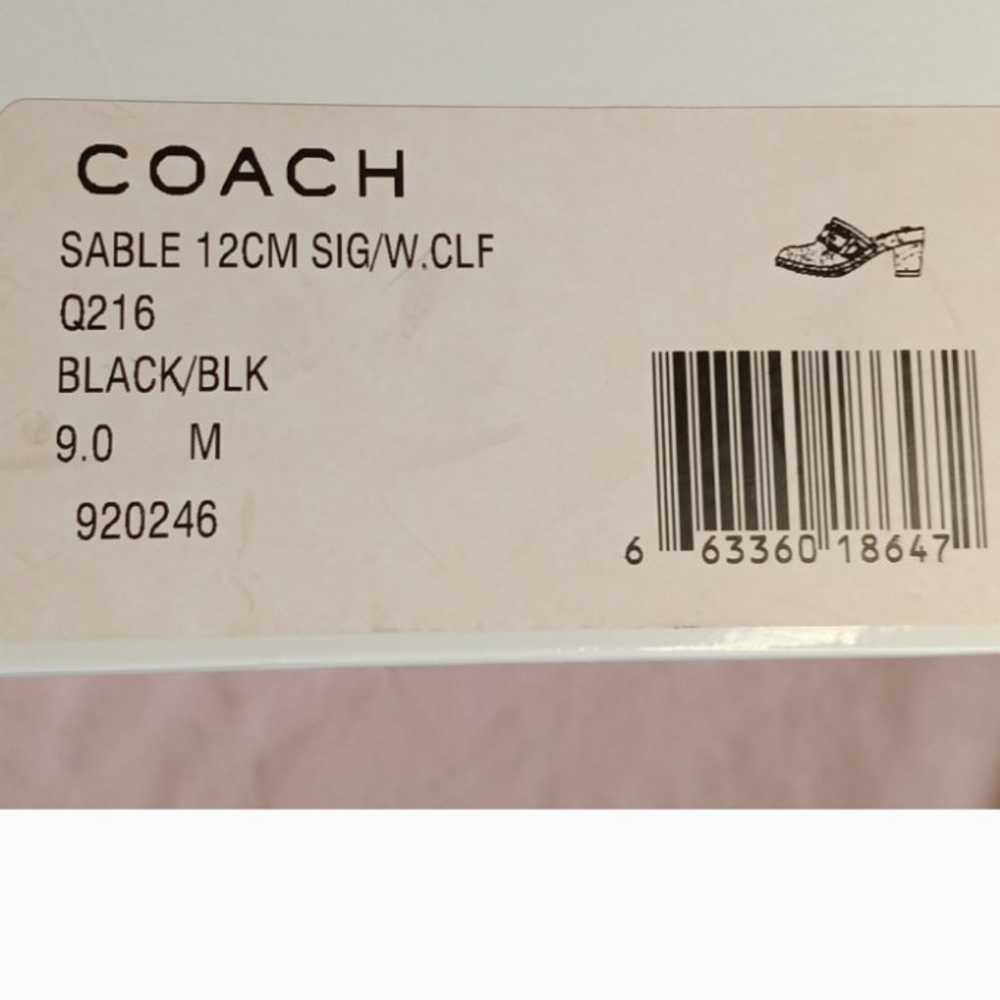 Coach Black Signature Heel Shoes size 9 - image 6