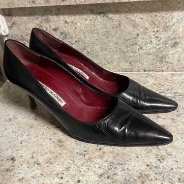 Manolo blahnik genuine leather heels