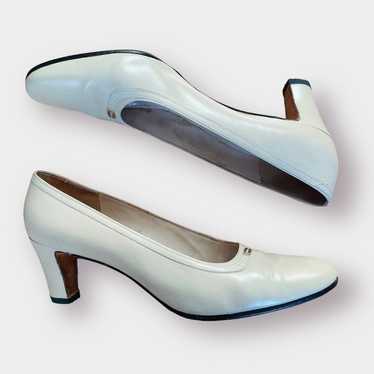 60s Ferragamo Cream Heels