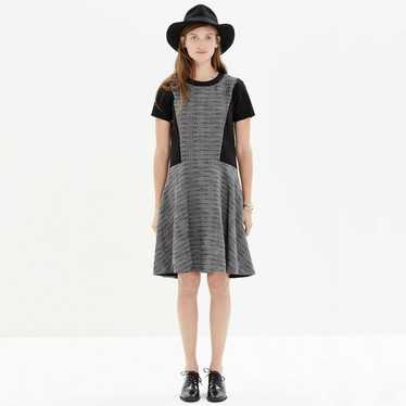 Madewell Size 0 Textured Tribune Dress Black Gray 